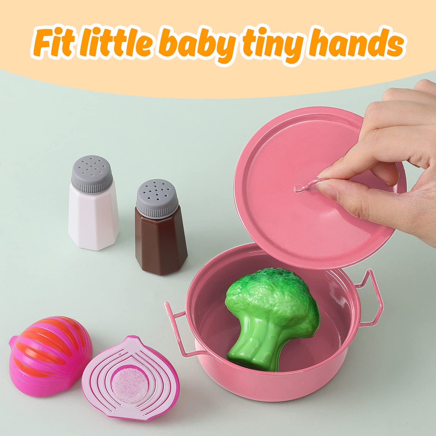 Veitch fairytales children's mud kitchen accessories outdoor kids dishes pots play kitchen kids kitchen dishes play pots kitchen accessories pot set kitchen toys cooking utensils role play gifts (pink)
