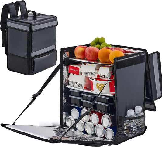 35L cooler bag backpack with waterproof picnic bag thermal backpack with insulated cooler compartment soft double-decker for picnic, hiking, camping, & family outings.
