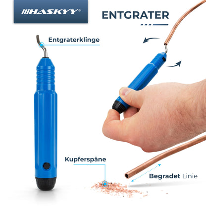 HASKYY Flaring Tool I 5-19MM I 1/8'-3/4' I Flaring Device Swivel Flaring Tool Air Conditioning R407c R410a with Pipe Cutter