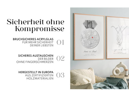 Artower® picture frame for 50 x 70 cm natural oak wood Thin frame | Poster frame Large vintage collage | Picture frame 50x70cm | Wooden frame Wooden picture frame | Wooden poster frame Real wood