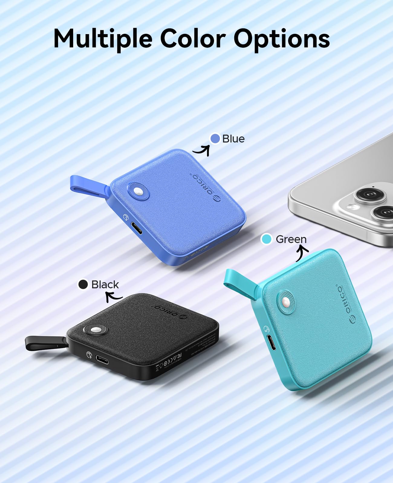ORICO Portable SSD 1TB with 2 in 1 USB C cable, External Solid State Drives, up to 460MB/s, status indicator, reliable storage for USB-C smartphone, tablet, PC - B5PLUS