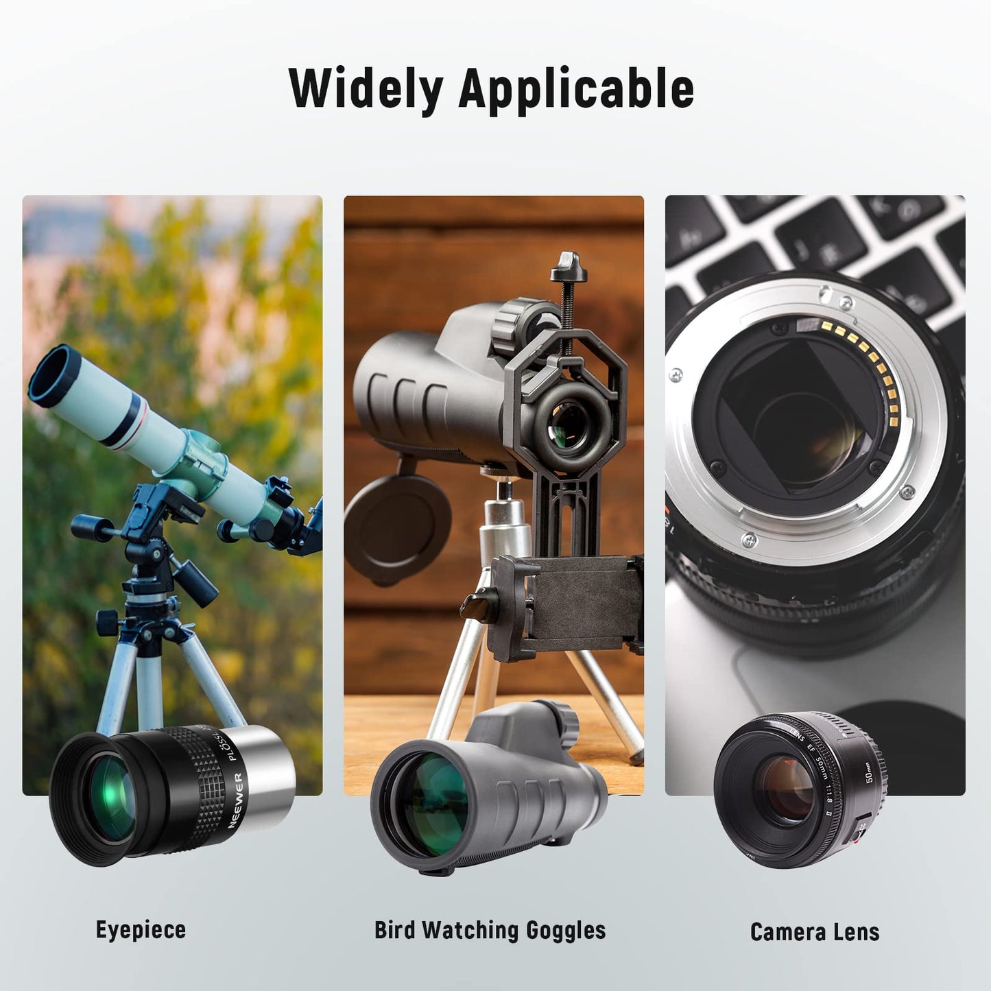 NEEWER Stainless Steel Lens Spanner Wrench, Professional Curved Double-Ended Point/Flat Tool for Removing Lenses with 4 Screws, Lens Repair Opening Key for DSLR Camera Telescope Lens