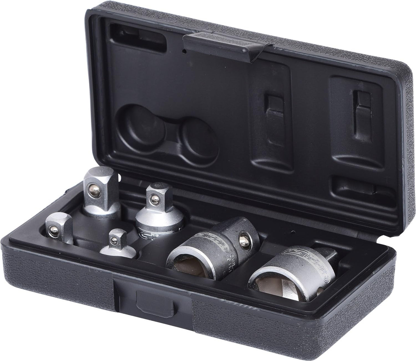 KS Tools 911.0106 1/4 inch + 3/8 inch + 1/2 inch Extension and Reduction Adapter Set | matt satin finish | 6 pieces