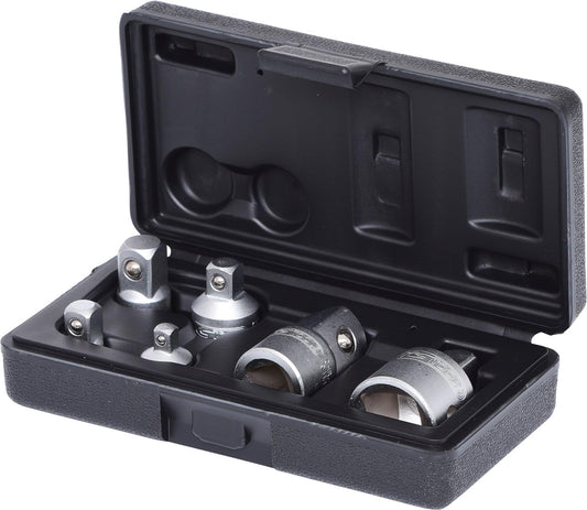 KS Tools 911.0106 1/4 inch + 3/8 inch + 1/2 inch Extension and Reduction Adapter Set | matt satin finish | 6 pieces