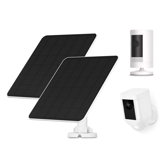 Solar panel for Ring camera, 5W camera solar panel charger for Ring Stick Up Cam/Pro battery, Spotlight Cam/Plus/Pro battery, solar for Ring camera with 9.8ft cable, IP65 waterproof.