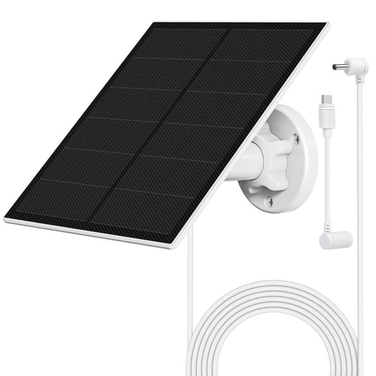 Solar panel for Ring camera, 5W camera solar panel compatible with Ring Spotlight Cam Battery & Stick Up Cam Battery, Stick Up Cam 2nd and 3rd Gen. with barrel plug.
