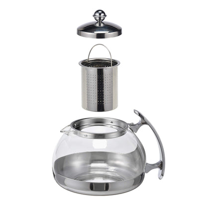 Gravidus tea set with glass teapot, infuser, and warmer - 1.2 liters - tea maker & tea warmer - tea set