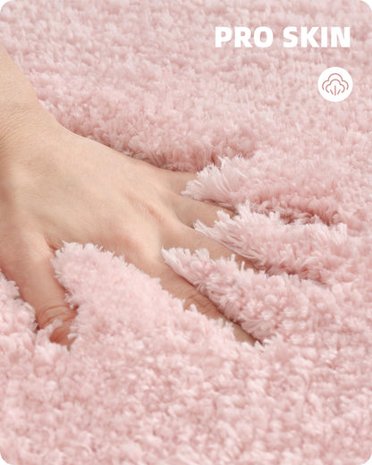 Color G Bathroom Carpet 60 x 90cm, non-slip bath mat, non-slip washable bath rug, absorbent fluffy bath mat, bath mats rugs for bathroom bathtub (Pink)