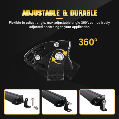 SKYWORLD 150W LED Light Bar 1 piece, Waterproof IP67 Offroad Lighting LED Bar 60W 6000K White 12V for Car, Truck, Motorcycle, SUV, ATV, Tractor, Boat, Off-road Vehicle, Construction Vehicle, Mining Machine