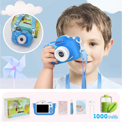 Kriogor Kids Camera, Digital Camera for Selfies and Videos with 16MP/Dual Lens/2" Screen/1080P HD/32G TF Card/9x Digital Zoom. Perfect birthday gift for kids.