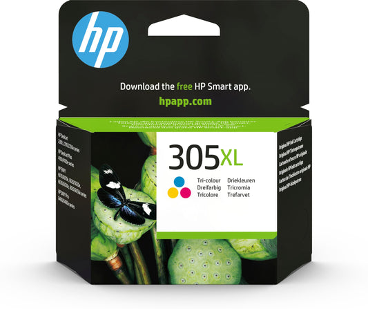 HP 305XL (3YM63AE) Original Ink Cartridge Color High Yield for HP DeskJet 27xx, 41xx, HP ENVY 60xx, 64xx, (1 Pack), Tricolor