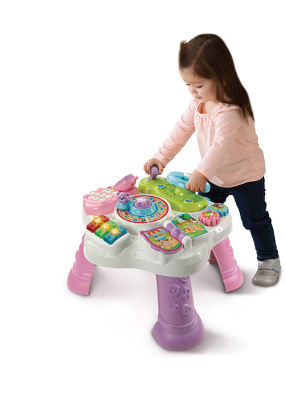 Vtech Baby Activity Table pink - Colorful baby play table with 6 play areas and interactive features - Learn colors, numbers, animals, music, and shapes in a playful way - For children aged 12-36 months.