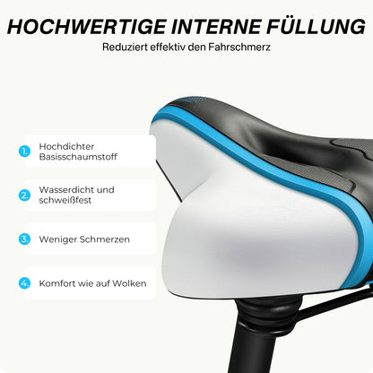 YOUNGDO bicycle saddle, gel bike seat, soft, comfortable, breathable, shock-absorbing, Ergonomic bike saddle with waterproof cover.