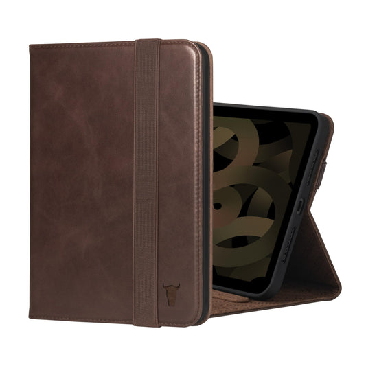 TORRO case Compatible with iPad mini 7/6 - iPad mini 7th Gen / 6th Gen (2024/2021) Genuine leather case with stand function, Apple Pencil connectivity, and Wake Sleep function (Dark Brown)