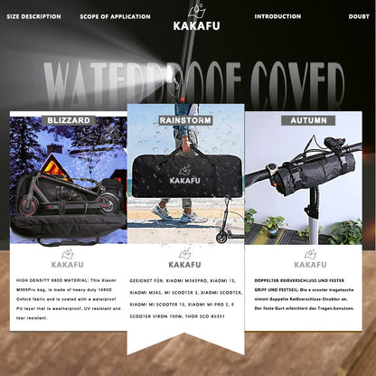 KEKAFU Scooter Bag, 1680D Oxford Full Cover, Foldable design, Fits 4Pro, Ninebot Max G30D, Tear-resistant.