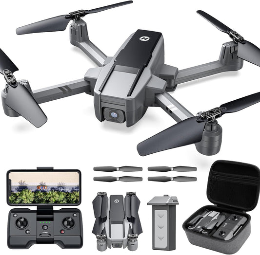 Holy Stone HS440D GPS drone with 4K camera for beginners, 1 battery for 20 min flight time, Follow Me, Auto Return, 5G FPV transmission, RC foldable drone set under 249g professional for adults.