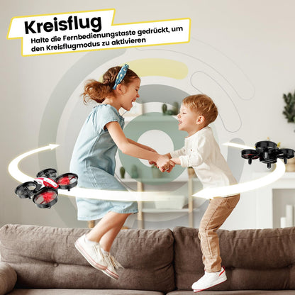 Holy Stone HS210 Mini Drone for Kids Beginners, RC Quadcopter with 3 Batteries Long Flight Time, Automatic Altitude Hold, 3D Flips, Headless Mode, One Key Start Gift Toy for Boys Girls Red, C0
