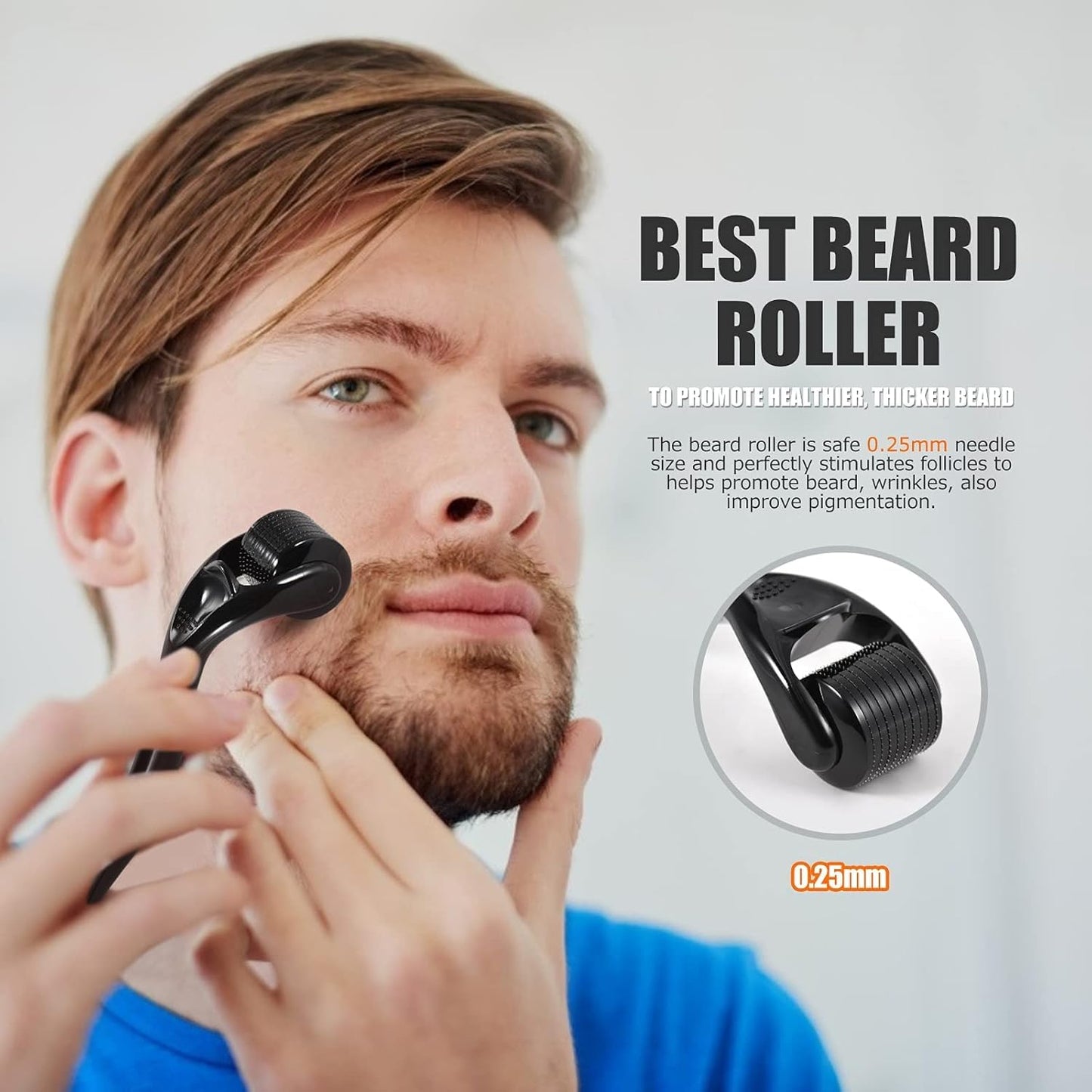 Comozon 12-in-1 Beard Care Set with Beard Roller, Beard Growth Kit with Beard Shampoo Beard Oil Beard Balm Razor Beard Brush Beard Comb Beard Scissors, Gifts for Husband, Boyfriend, and Dad