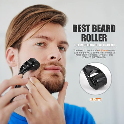 Comozon 12-in-1 Beard Care Set with Beard Roller, Beard Growth Kit with Beard Shampoo Beard Oil Beard Balm Razor Beard Brush Beard Comb Beard Scissors, Gifts for Husband, Boyfriend, and Dad