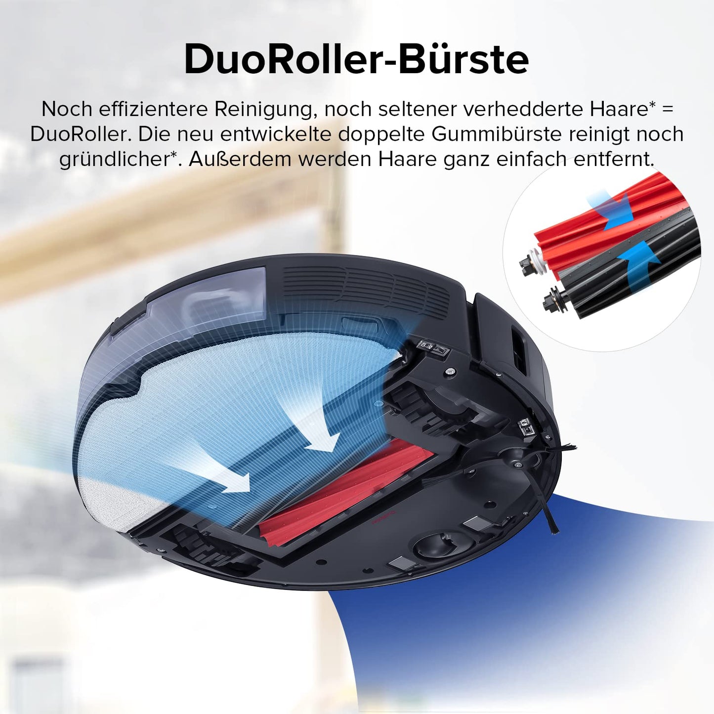 Roborock S8 robot vacuum with dual brushes, 6000Pa suction, 3D structured obstacle avoidance, compatible with Alexa for pet hair (Upgrade S7).
