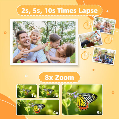 TIATUA Kids Camera, 1080P Camera for Kids with 2.0" Screen & 32GB Card, Selfie Digital Camera & Camcorder for Kids, Christmas Birthday Gifts, Toy for 3-12 Year Old Girls Boys