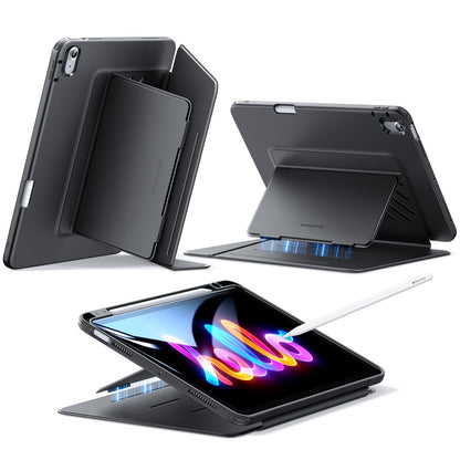 ESR case for iPad Air 11-inch M3/M2 (2025/2024), iPad Air 7th/5th/4th Generation (2022/2020), Vertical Stand Case, Multiple Viewing Angles, Ultra-Stable Case with Pencil Holder, Flip Series, Black