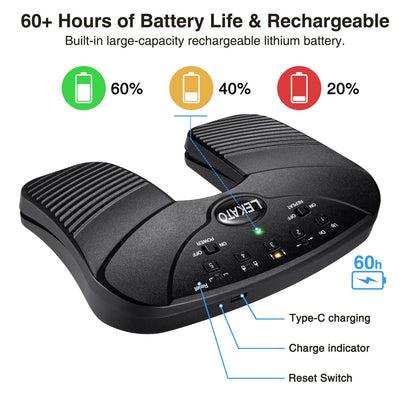 LEKATO Bluetooth Page-Turning Pedal Silent Music Sheet Page Turner Foot Pedal for Tablet and Phone