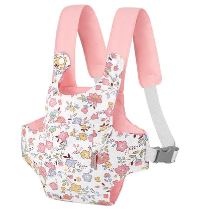 GAGAKU doll carrier for kids, adjustable straps, pink (peach blossom) - doll accessory for carrying dolls on belly.