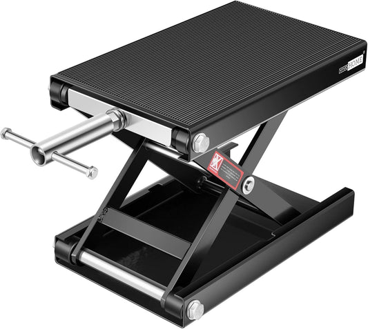 VIVOHOME Motorcycle Lift Scissor Jack Steel Wide Deck Hoist Crank Center Stand 500KG Capacity for Motorcycles ATVs Dirt Bikes