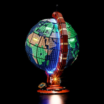 BRIKSMAX LED lighting kit for Lego Ideas Globe - Compatible with Lego 21332 model - Does not include Lego set.