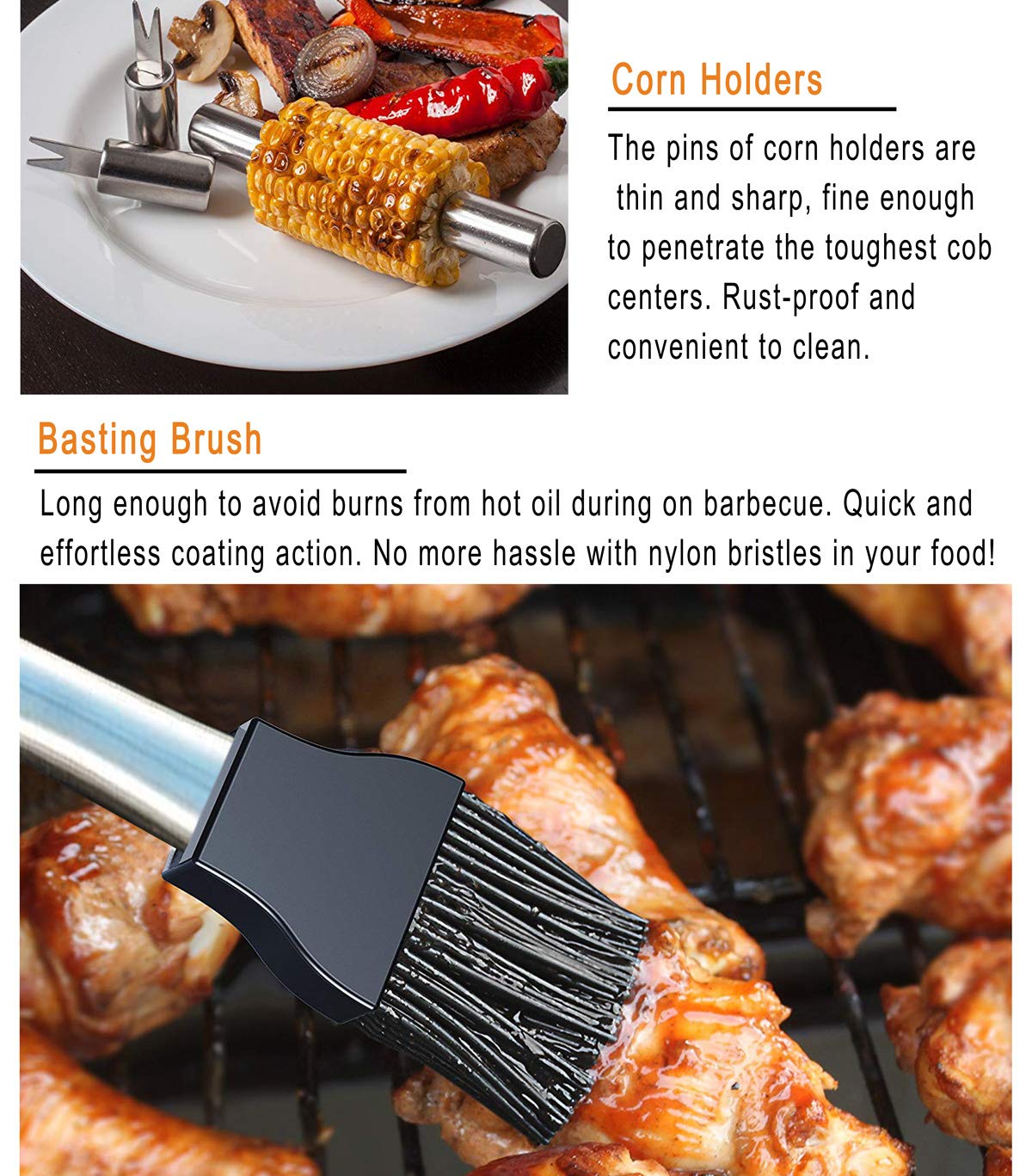 Grilljoy 20PCS BBQ Tool Set, High Performance Stainless Steel Grill Accessories in an Aluminum Case, Complete Outdoor Grill Kit, Perfect BBQ Set - Gift for Men and Women