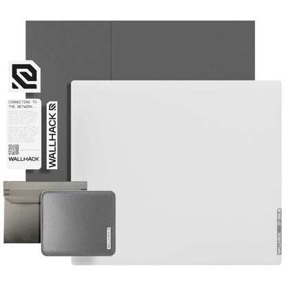 Wallhack SP-004 Glass Gaming Mousepad Professional Esport with special surface for maximum speed and control, large glass pad complete with silicone base - White, XL 49 cm x 43 cm