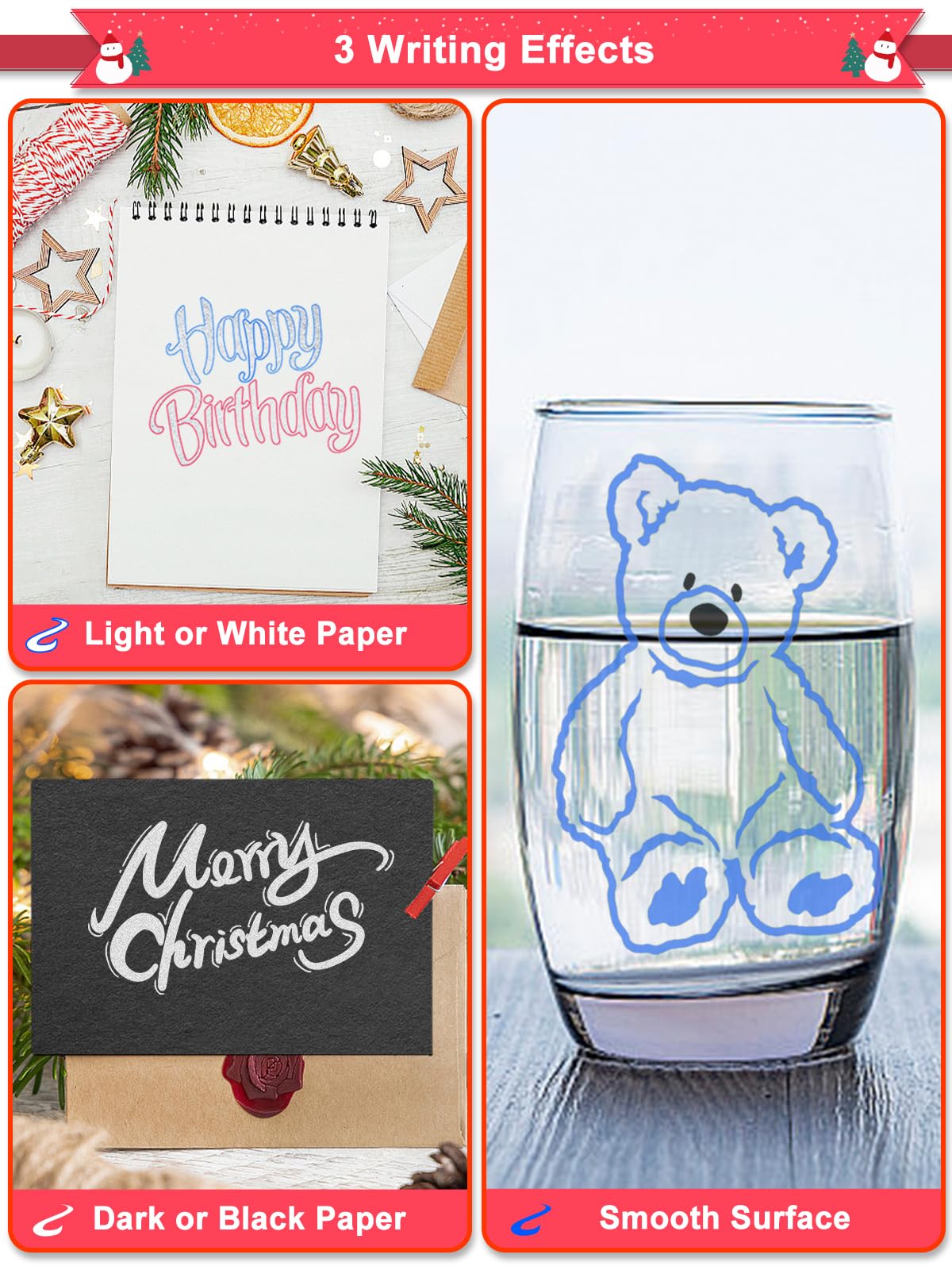 YITHINC Glitter Pens Magical Pens, Advent Calendar Fillers for Kids, Girls Gifts 4-12 years, Santa Gifts for Kids, 48 Outline Pens Magic Pens for Advent Calendar Fillers.