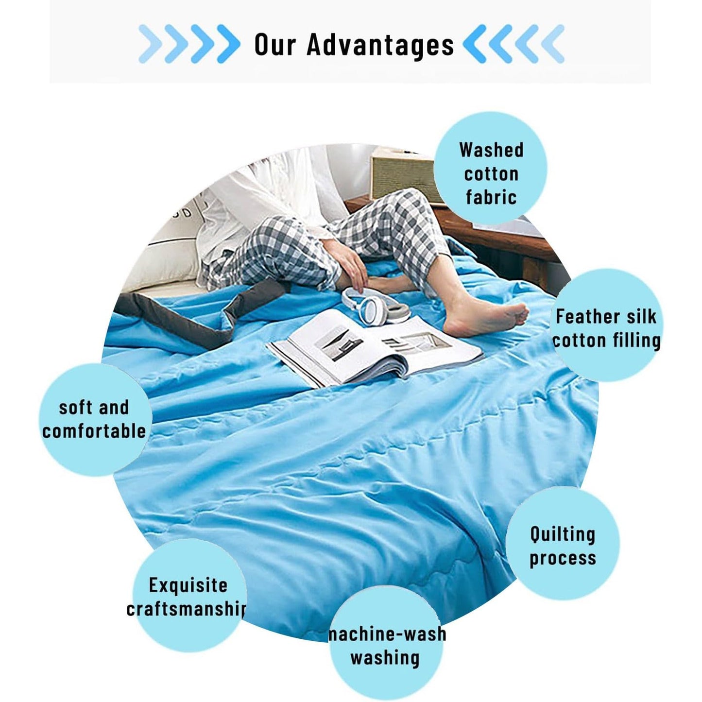 Cooling blanket, Cooling blanket for bed, Summer blanket, Ice blanket for all seasons, Lightweight cooling blanket, Cooler duvet, Duvet without cover, Mother's Day gift (Green, 100x140 cm)