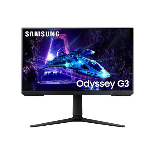 Samsung Odyssey G30D Full HD Gaming Monitor, 24 inches, VA panel screen, 1920 x 1080 pixels, 180 Hz refresh rate, 1 ms response time (MPRT), AMD FreeSync, HDR10, LS24DG300EUXEN