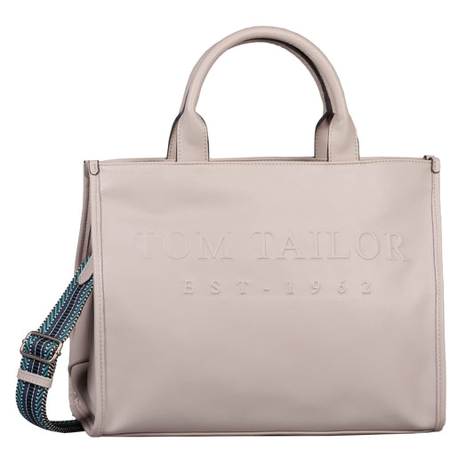 TOM TAILOR bags Teresa women's shopper shoulder bag with zipper medium gray.