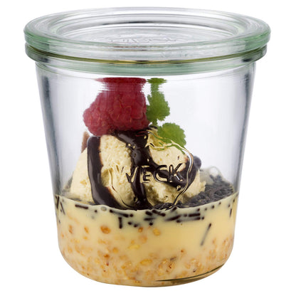 APS 6-piece set of original WECK jars 290 ml with lid - Ø 9 cm/height 9 cm/tapered shape