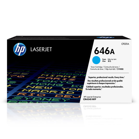 HP 646A CF031A Cyan Original LaserJet Toner Cartridge