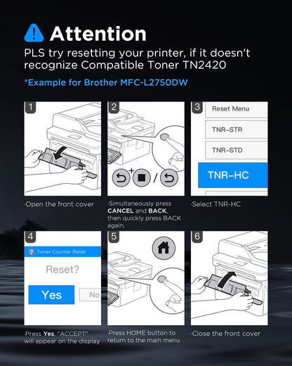 Timink TN2420 TN 2420 Compatible Toner Cartridge for Brother TN2420 TN2410 for MFC-L2710DW L2710DN DCP-L2510D L2530DW L2550DN, HL-L2310D L2350DW L2370DN L2375DW, L2730DW L2750DW (2 Black)