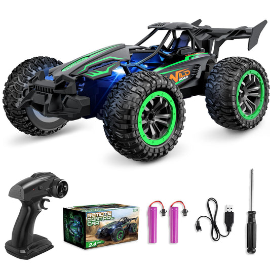 Perbabe Remote Control Car, 2.4GHz 20+KM/H Rc Car 2WD All Terrain Off-Road RC Car With Rechargeable Battery RC Truck for 3 4 5 6 7 8 9 10 Years Old Kids Terrain Play Toy Gift.