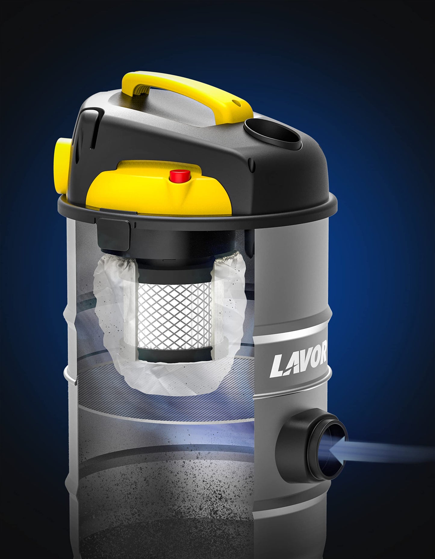 Ash vacuum Ashley Combo 4 in 1 | Dust, dry, and wet vacuum | self-cleaning filter with pneumatic shaking | By-pass cooling