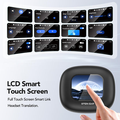 Ki Translator headphones, XP2 translation headphones with real-time translation, 135 languages headphone translator real-time, Touchscreen open ear headphones for iOS and Android, Travel and business.
