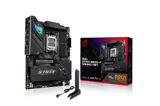 ASUS ROG Strix B850-F Gaming WiFi motherboard socket AMD AM5 (AMD B850, ATX, DDR5 memory, PCIe 5.0, WiFi 7, 2X PCIe 4.0 M.2, Aura Sync)