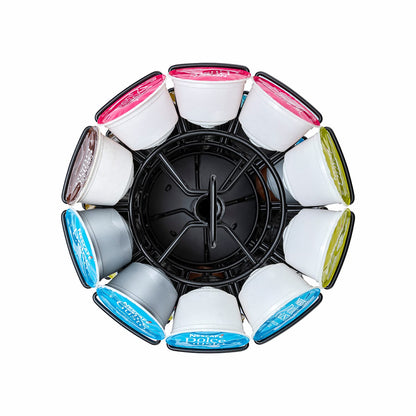 Flagship coffee capsule holder carousel 3 floors for Dolce Gusto capsule holder metal DIY install small for Nescafe Dolce Gusto (30 capsules)
