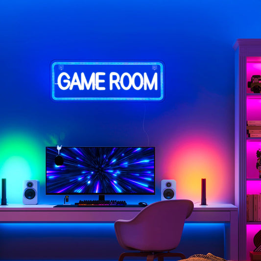 Neon light sign, game arcade neon sign Game Zone Gaming Neon Sign Light up sign Neon signs for game room wall Game Room Bar Party Kids Bedroom decoration Boys gift blue.
