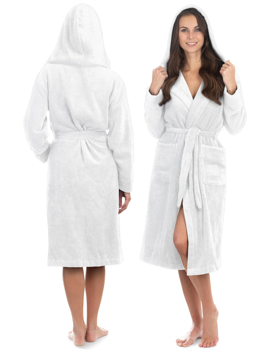 Liebenstein® Premium bathrobe for women made of 100% soft cotton with hood - elegant fit available in 3 sizes for the perfect cozy factor - women's fluffy & soft bathrobe.