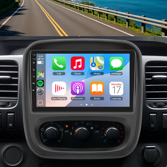 2G+64G car radio for Opel Vivaro/for Renault Trafic/for FIAT Talento/for Nissan NV300 - Wireless Carplay&Android Auto, 9" touchscreen HiFi/GPS/FM/BT/USB/Canbus