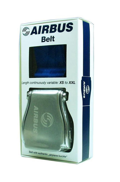 AIRBUS - "Airline Seatbelt" - Belt -- Sizes XS - XXL - Infinitely adjustable - Color Blue
