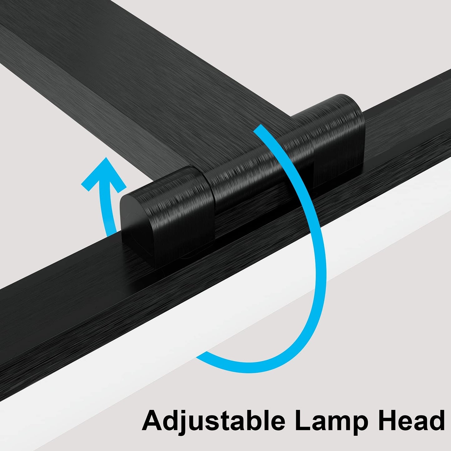 Klighten LED mirror light bathroom lamp 100CM, black mirror lighting lamp 28W 1560LM bathroom mirror lamp, 180° rotation, cool white 6000K, IP44 waterproof LED makeup light
