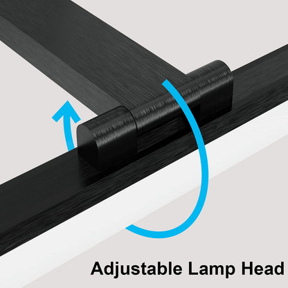 Klighten LED mirror light bathroom lamp 100CM, black mirror lighting lamp 28W 1560LM bathroom mirror lamp, 180° rotation, cool white 6000K, IP44 waterproof LED makeup light